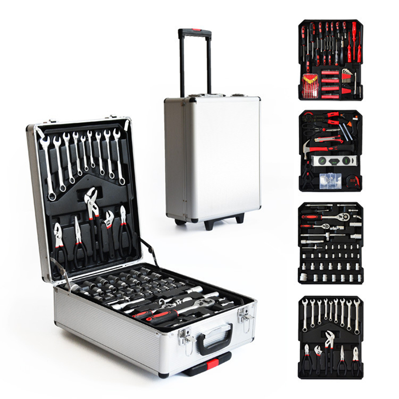 Socket Set - 186-delige aluminium koffer trolley mechanische autoreparatie
