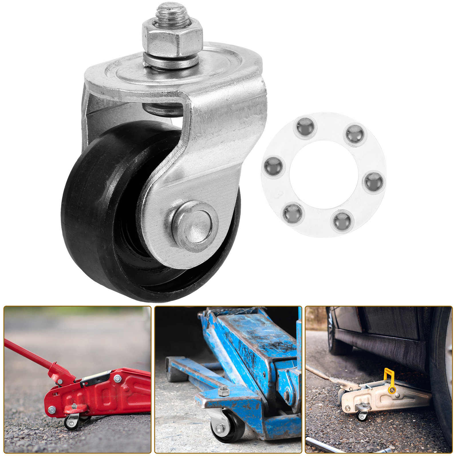 Car Jack - Vervangende zwenkwielen voor 2 ton krik,
