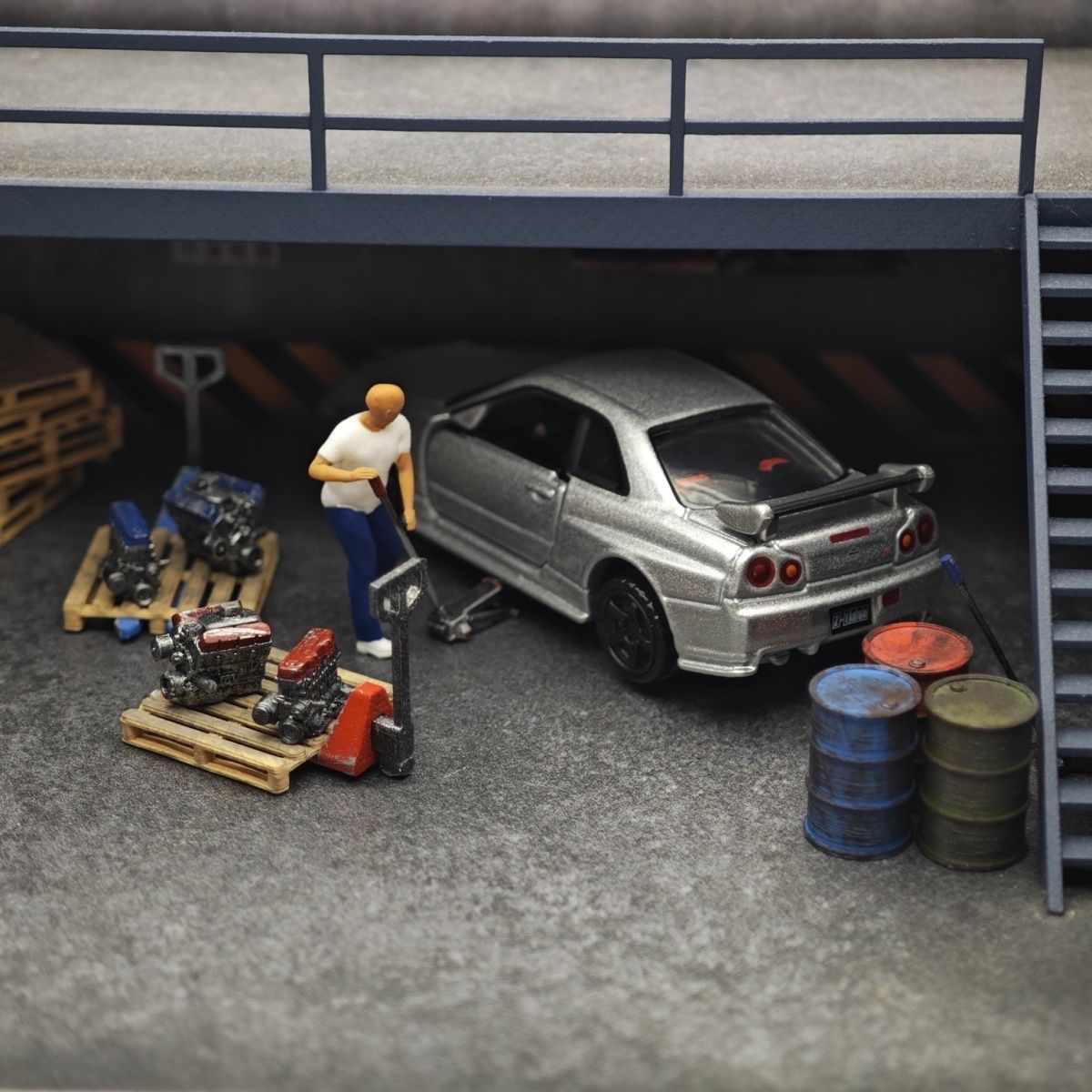 1:64 automodel reparatiewerkpl - Car Jack recensie en prijs