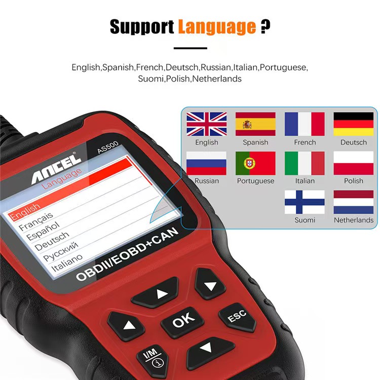 Alle OBDII-functies, meertalig - Car Diagnostic Tool recensie en prijs