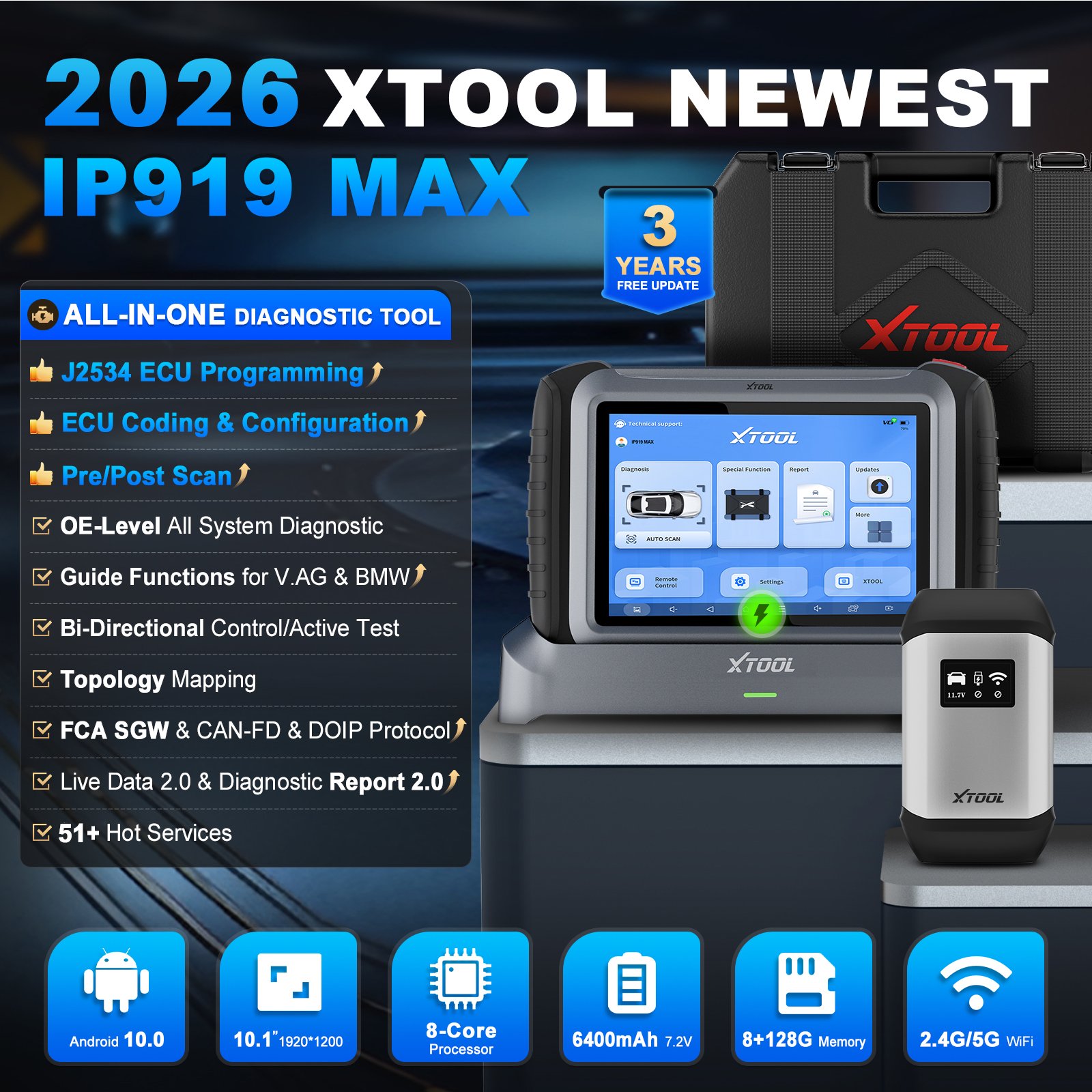 EU Warehouse XTOOL IP919MAX J2 - Car Diagnostic Tool recensie en prijs